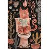 Funny Black Cat Animals On The Toilet Reading Poster Bath Prints Canvas Painting Wall Art Pictures for Toilet WC Home Decor