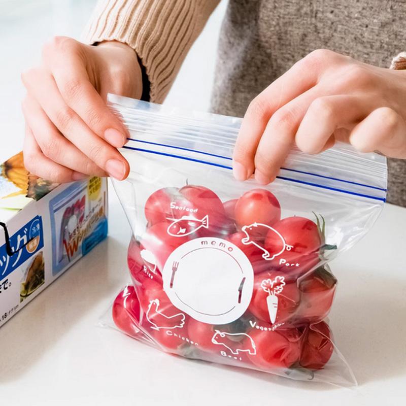50Pcs Food Grade PE Storage Bags Practical Good Sealing Strong Load-Bearing Fresh-Keeping Organizer Bags