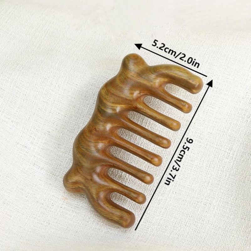 Sandalwood Wide Tooth Guasha Scraping Body Massage Wood Meridian Massage Comb Head Face Scalp Gua Sha Massager Natural Facial