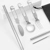 RuHan 316 Stainless Steel Portable Folding Cutlery Set