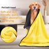 1Pcs New Pet Dog Absorbent Quick Drying Durable Towel Microfiber Dog Bathing Towel Dog Bathrobes Wiping Cloth