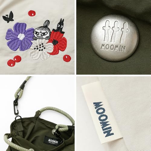 Moomin Embroidered Pochette Mini Shoulder Bag for Women, Small, Lightweight, 2-Way Bag, RMPK-03