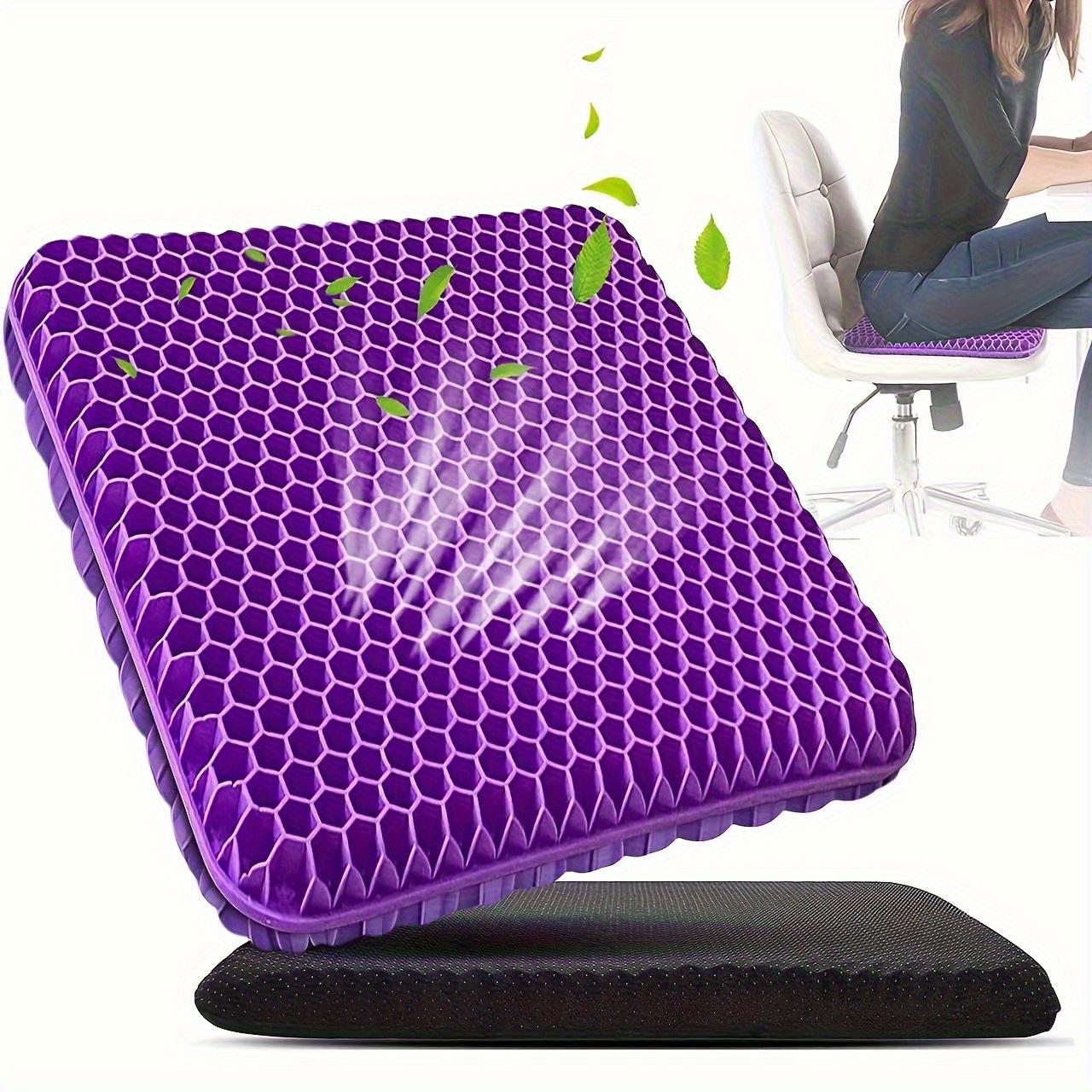 

Ultra-Comfort Gel Seat Cushion Set with Breathable Honeycomb Design - Tailbone Relief, Ideal for Office, Car, Airplane Use PVC&Four Seasons&silicone фіолетовий