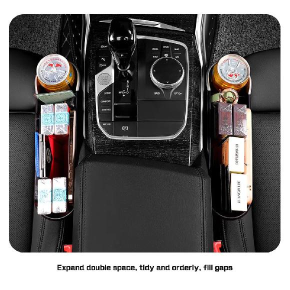 For Porsche Cayenne Panamera Macan 718 Taycan 911 981 970 Cayman Car Seat Gap Organizer Storage Box Phone Cup Holder Accessories