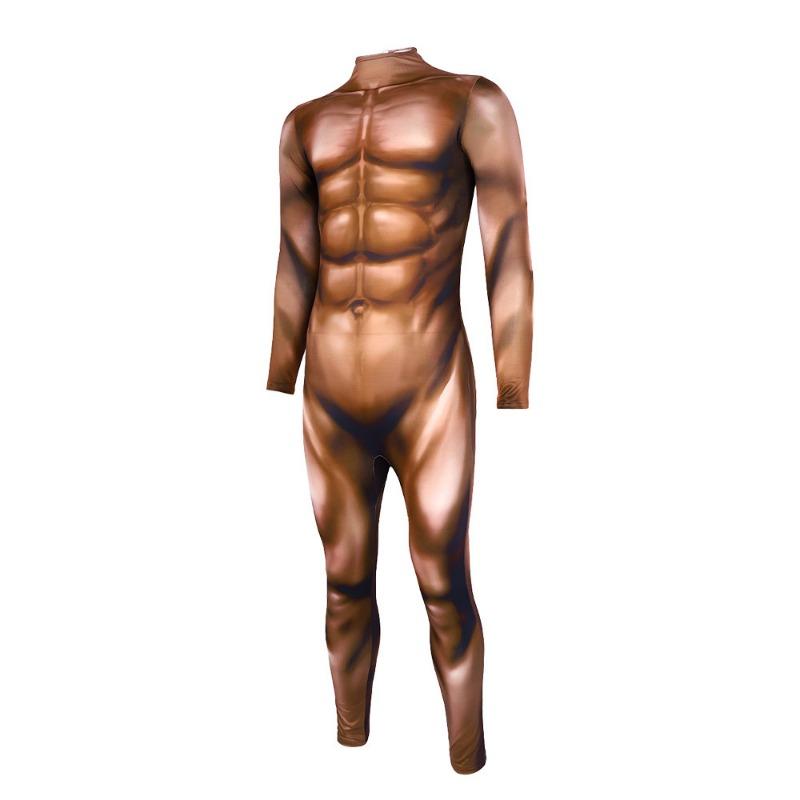 Halloween Muscle 5 Stage Costume Funny Party Makeup Prom Bodysuit