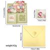 Creative paper 3D Pops-up Bouquet Floral Box Bouquet Flower Greeting Card Folding Postcard Birthday Wedding