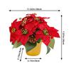 Artificial Christmas Poinsettia Flowers Christmas Decorations For Home Craft Red Fake Flowers Head Bouquet Xmas Tree Ornaments
