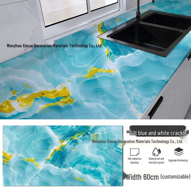 Oil-Proof, High-Temperature Resistant, Self-Adhesive Kitchen Wall Stickers - Waterproof, Moisture-Proof, and Thickened Wallpaper for Home Decoration