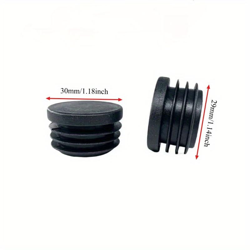 10pcs 30mm Black Plastic Pipe Plugs - for Chairs, Tables, Chair Legs, and Floor Circular End Caps Chair Leg Plugs