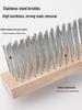Long-Handled Stainless Steel Wire Brush for Household Floor and Toilet Cleaning