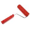 Brick Pattern Paint Roller with Handle DIY Wall Decoration 7 Inch Red