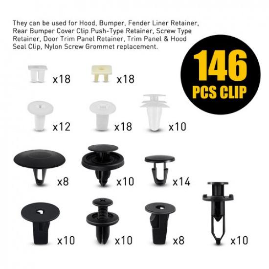 For Toyota Fender Door Hood Bumper Trim Clip Retainer Fastener Assortment EOOK