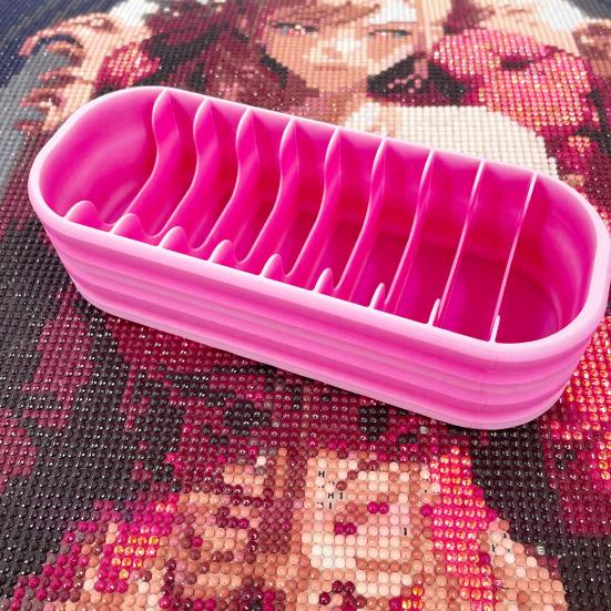 Úložný box na diamantové sáčky Držák na příslušenství pro Diamond Art s 10 přihrádkami Organizér na řemeslnické potřeby pro diamantové sáčky Tužky A Nástroje