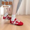 Summer Crooked Head Cute Retro Lace-up Single Shoes 2025 New Lightweight Simple Casual Versatile Trend Forrest Gump Women's Shoes