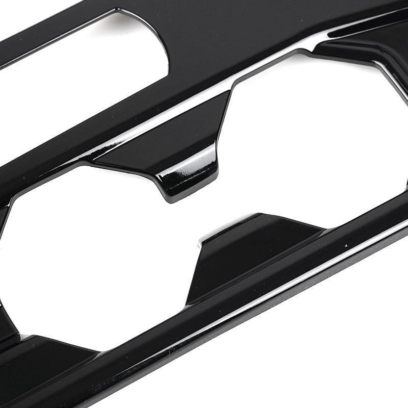 For VW Polo   ABS Car Center Control Gear Shift Panel Water Cup Holder Frame Cover Trim Carbon Texture / Bright Black