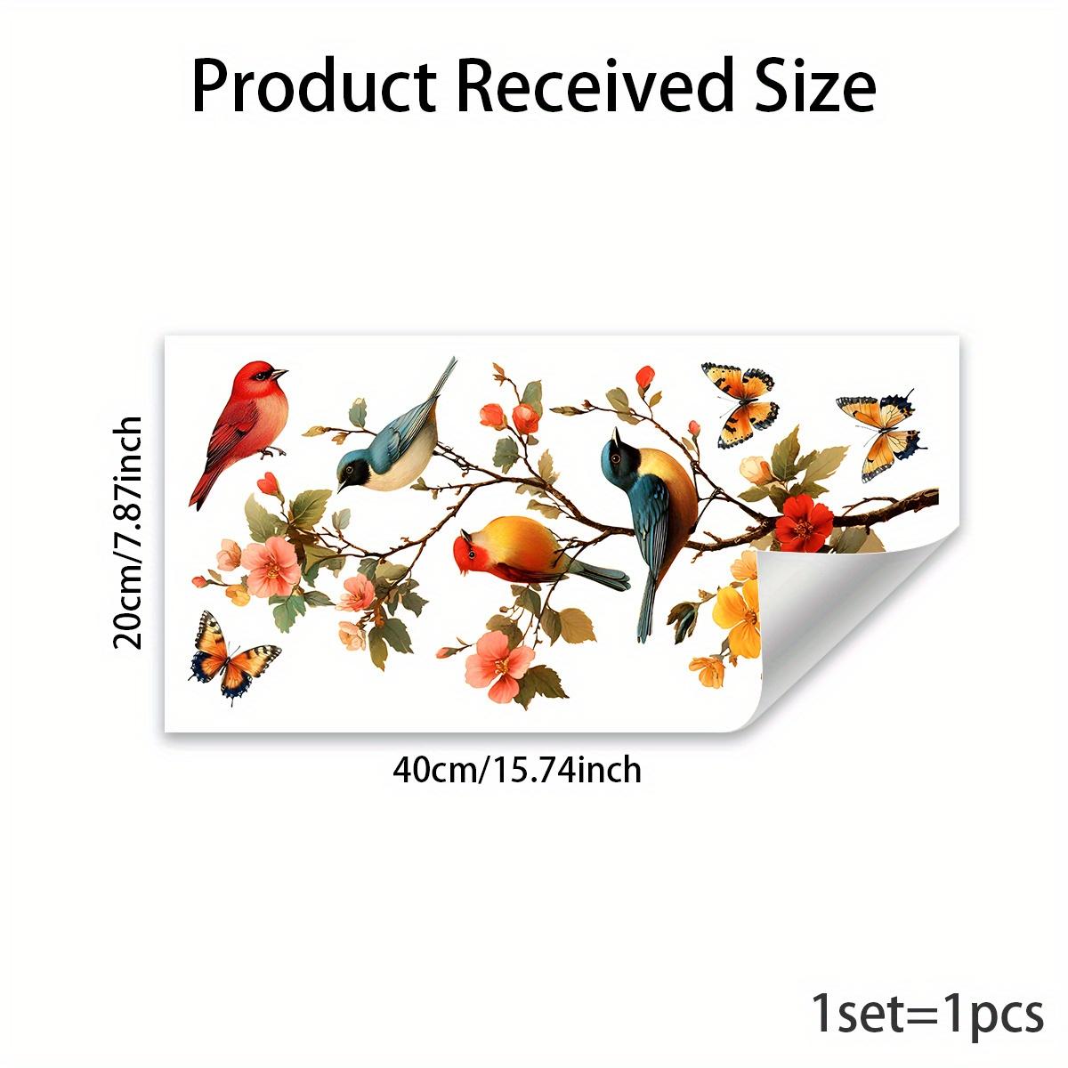 

Tree Branch Bird Butterfly Stickers Window Cling Butterfly Decal Glass Door Decoration Home Fridge Sticker Electrostatic Sticker