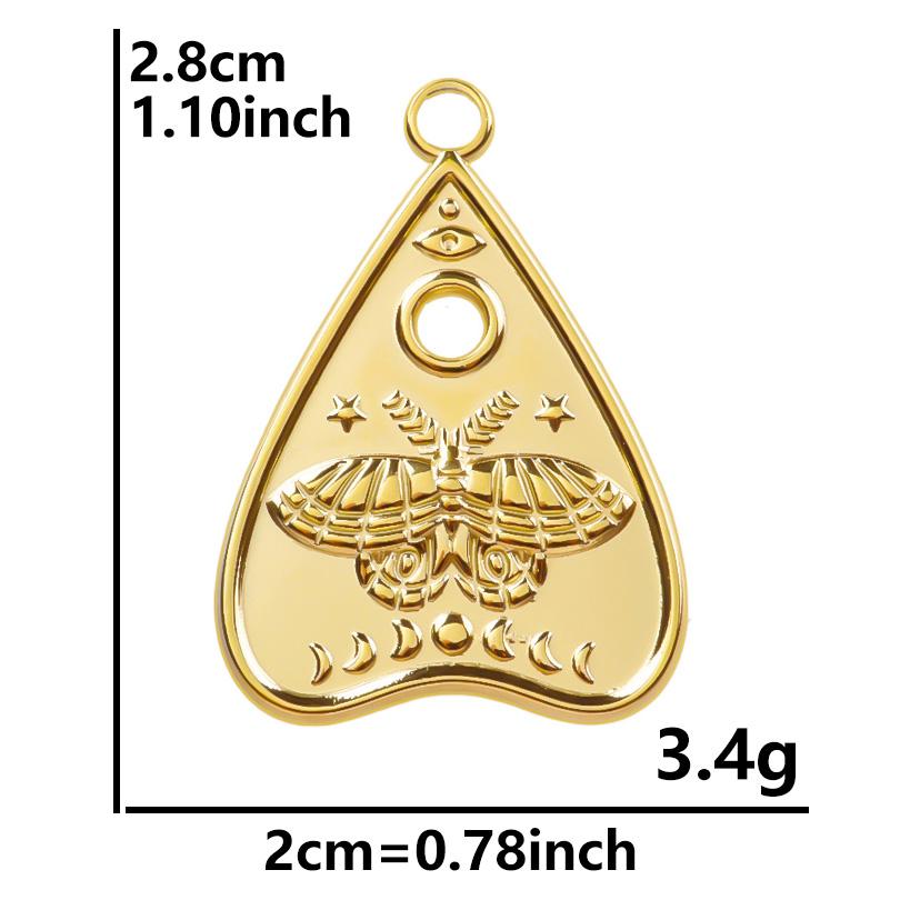 Personality 5pcs/Lot Stainless Steel Heart Pendants For Jewelry Making Supplies 18k Real Gold Plated Love Charm Pendant Findings