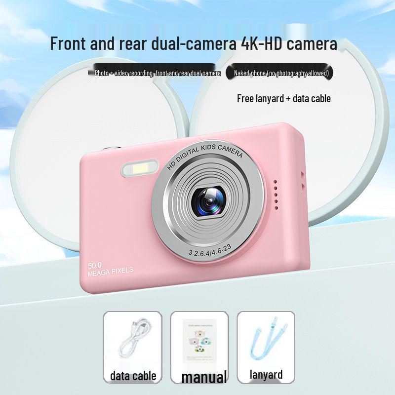 CCD Digital Camera for Students - High-Definition, Retro, Compact for Travel and Campus Use