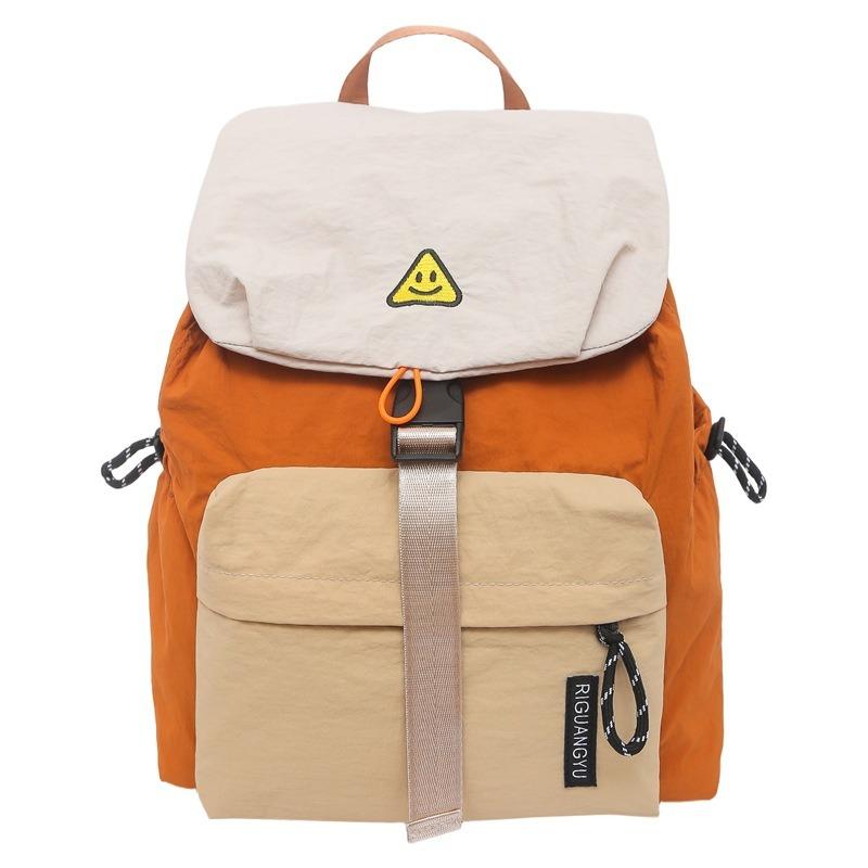 School Bag New High-value Fresh and Sweet Contrasting Color Splicing Backpack Couple Lightweight Mountaineering Travel Backpack