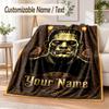 Frankenstein's Monster Custom Name Flannel Throw Blanket Soft Warm for Sofa Bed Indoor Home Use