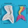 Easy Releasing Mermaids Tail Baking Mold Silicone Baking Supplies Fondant Mooulds Suitable for Cake Decorating Projects