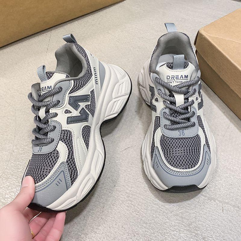 Fashion sports women's shoes casual muffin heightening dad shoes spring and autumn new versatile lightweight trendy shoes