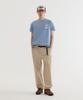 COVERNAT Slub Crack C Logo T-Shirt Blue