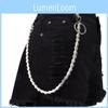 Street Dance Jewelry Hip Hop Metal Waist Chain With Spring Clip And Unisex Fit