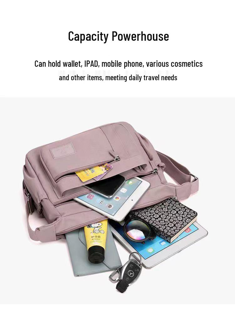 Sac bandoulière en nylon grande capacité pour femmes d'âge mûr: Porte-monnaie multi-compartiments, léger, décontracté, pour affaires et shopping