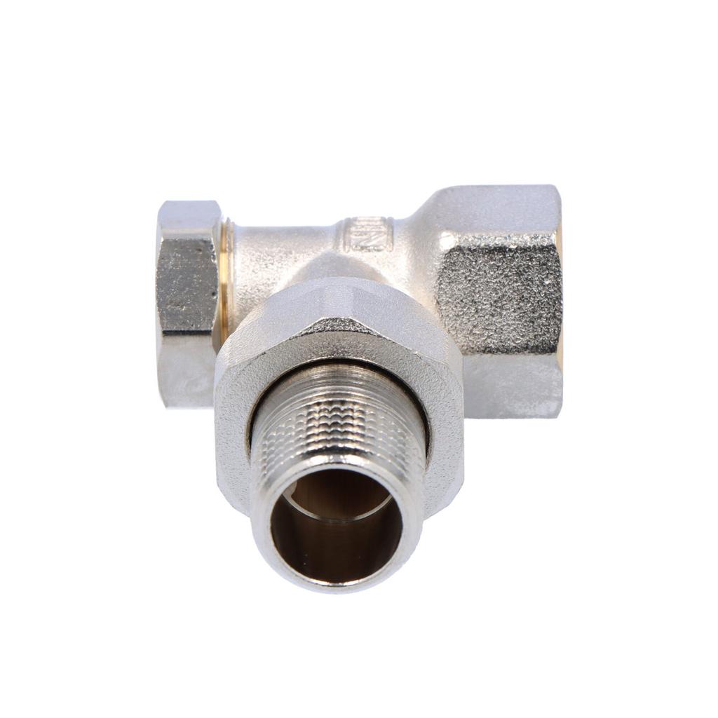 Combi 2 return valve, DN15 - 1/2", angle, nickel-plated