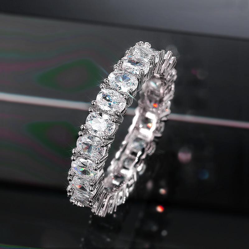 

Rainbow Series Zircon Square Ring R4573 Size 5 білий