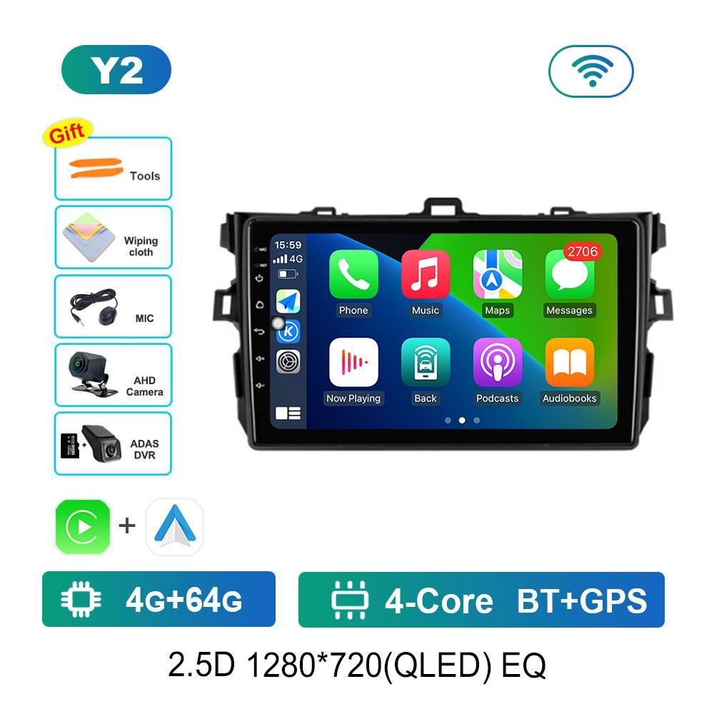 Android 14 Car Radio Multimedia Player for Toyota Corolla 2006 - 2013 GPS Navigation WiFi HD Screen BT DSP Stereo Auto Tools