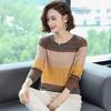 Women's Spring/Autumn Ice Silk Knitted Base Layer Shirt, Elegant Lightweight Long-Sleeved Top
