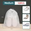10Pcs Shoes Storage Bag Closet Organizer Non-Woven Travel Portable Bag Waterproof Pocket Clothing Classified Hanging Bags