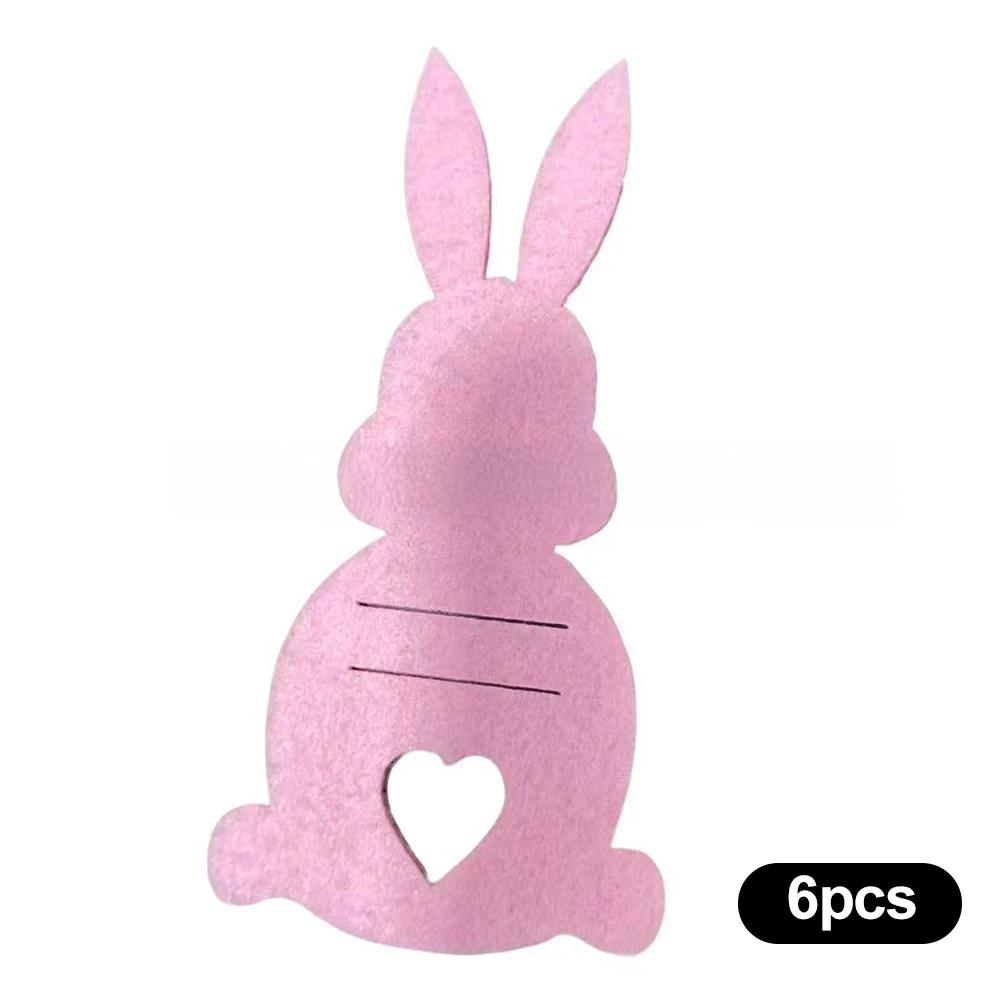 6Pcs DIY Easter Rabbit Cash Holder Unique Cotton Cloth Bunny Money Holder Ornaments Easter Money Holder Cards