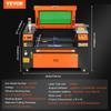 60W CO2 Laser Engraver Engraving Carving Print Machine 400x600 Mm Workbed