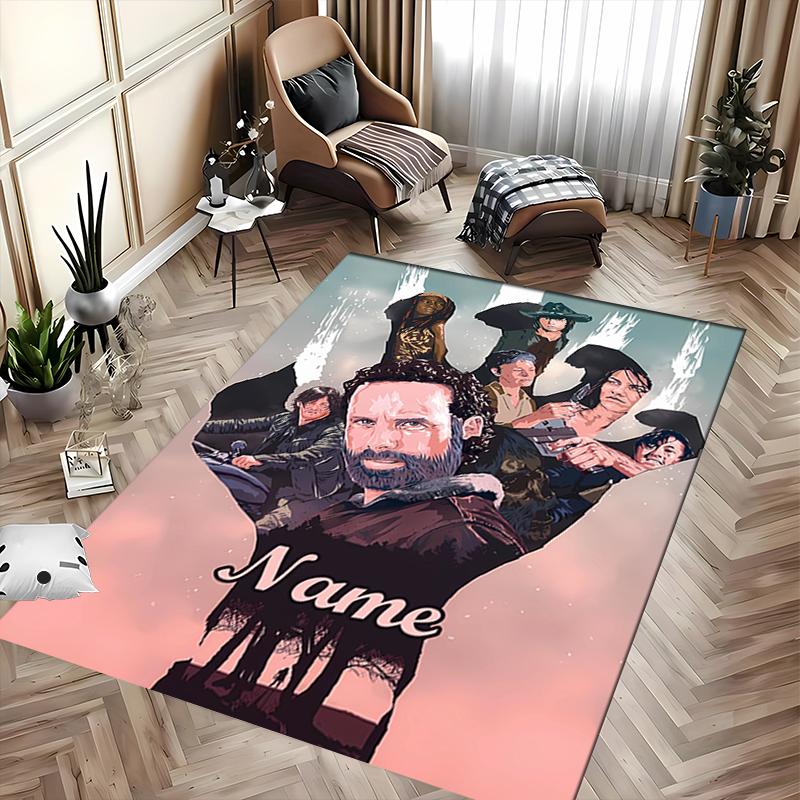 Custom Personalization The Walking Dead Area Rug - Perfect For Kitchen, Bathroom,Laundry Room Decor Large Size Available,Gift All Seasons