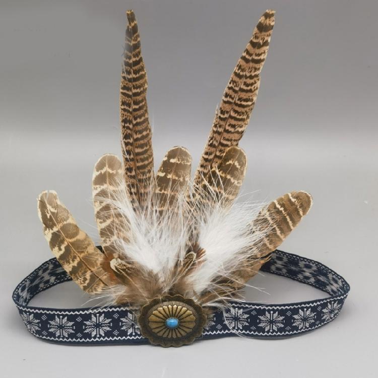 Elegant Feather Headband Cosplay Costume Ethnic Hairband For Adult Children Stage Props Accessories and Themed Parties