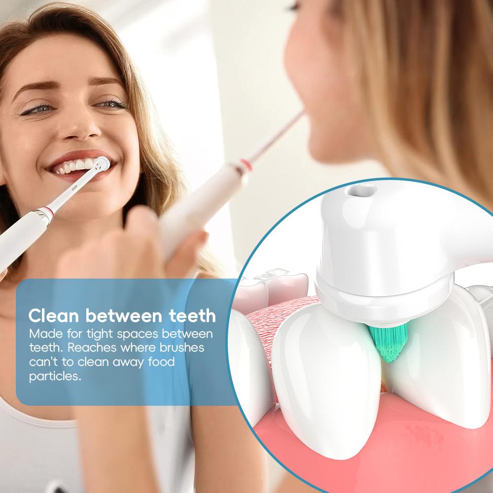 Confezione da 2x4 Testine di Ricambio per Spazzolino Interdentale Compatibili con Spazzolino Elettrico Oral B per la Pulizia di Apparecchi Ortodontici e tra i Denti