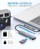 USB Hub HDMI Output 5Gbps USB USB 100W PD Docking Compatible with and Working from Home Type-C [4K & High-Speed Transfer] 6-in-1 Hub, 3.0, SD/TF