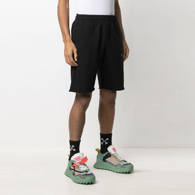 Off-White Logo Sweatshorts Black/White Men Bottoms OMCI006R21FLE0051001