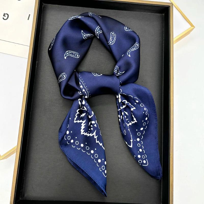 Horse Print Female Silk Neck Scarf Square Hair Scarves Foulard Head Band Shawls Wraps Neckerchief Bandana Women