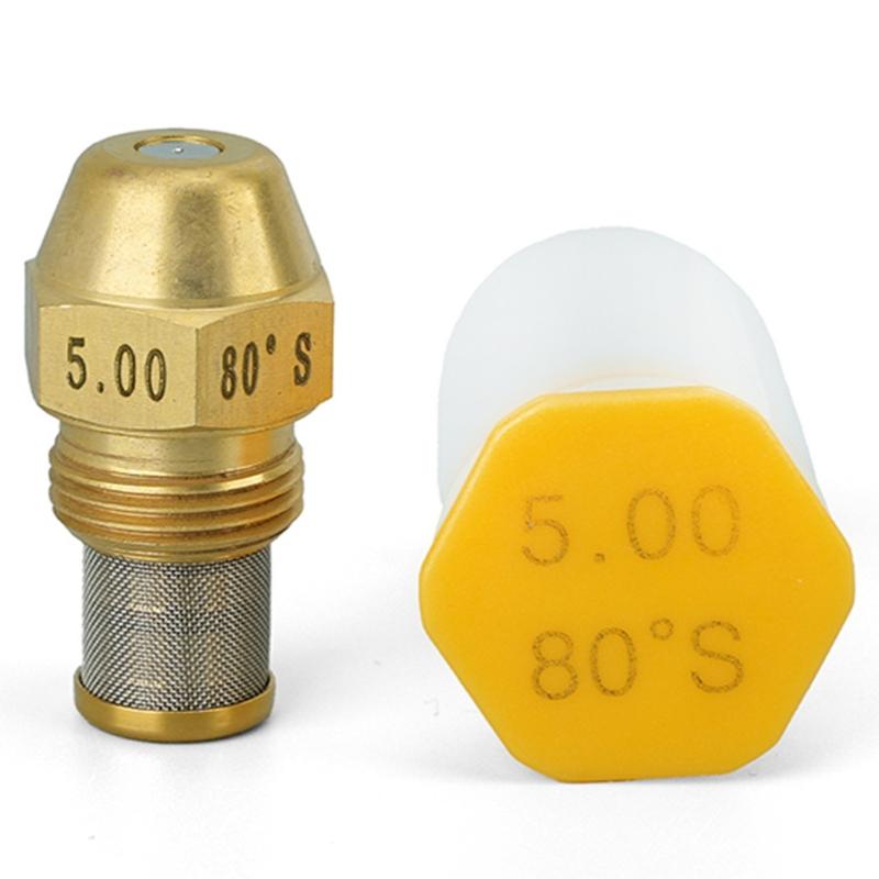 80 Degree Copper Fuels Burners Nozzle With Build In Stainless Steel Filter For Industrial Boilers And Heating Equipment