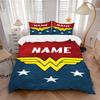 Custom Textile Wonder Woman Peace Bedding 3 Piece Set HD Print Duvet Cover Pillowcases for Teens Adult Bedroom Decoration