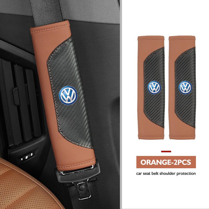 1PC Car Shoulder Protection Texture Seat Belt Protective Cover For Volkswagen VW Polo Jetta Sagitar Magotan Passat B5 B6 B7 CC Zg9