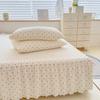 Sleeping Grid A-class Cloud Feeling Cotton Wrinkled Yarn Double-layer Yarn Bed Skirt