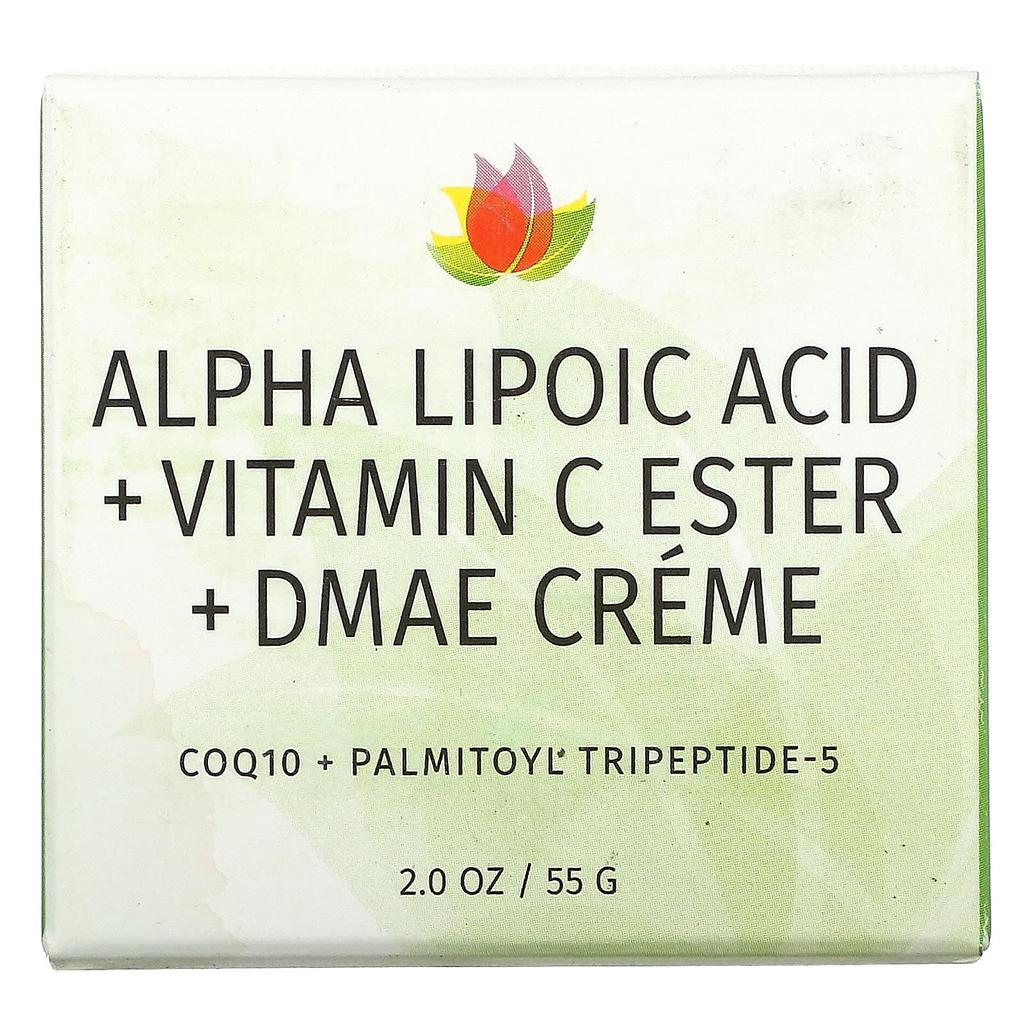 Alpha Lipoic Acid, Vitamin C Ester & Dmae Cream, 2 Oz (55 G)