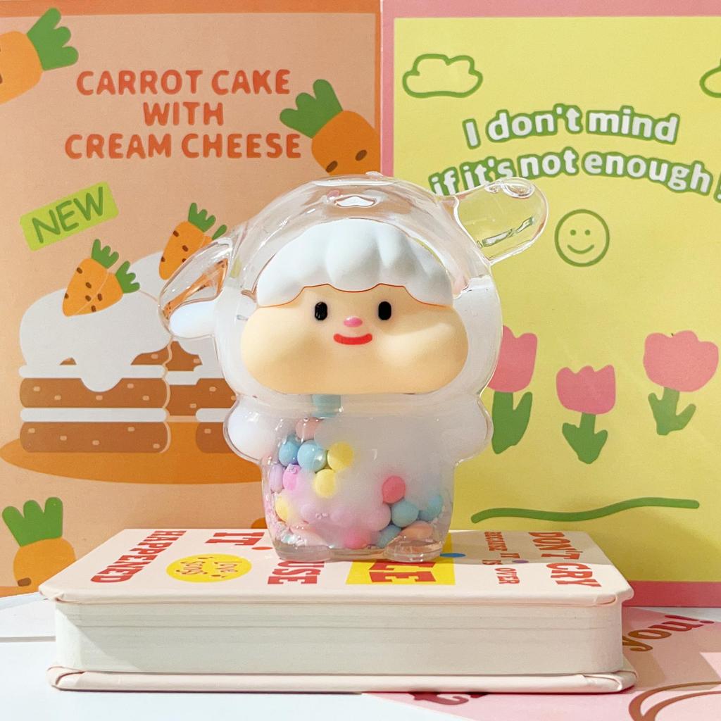 Marshmallow Puppy Night Glow Cartoon Liquid Sand Oil Filled Ornament Blind Bag