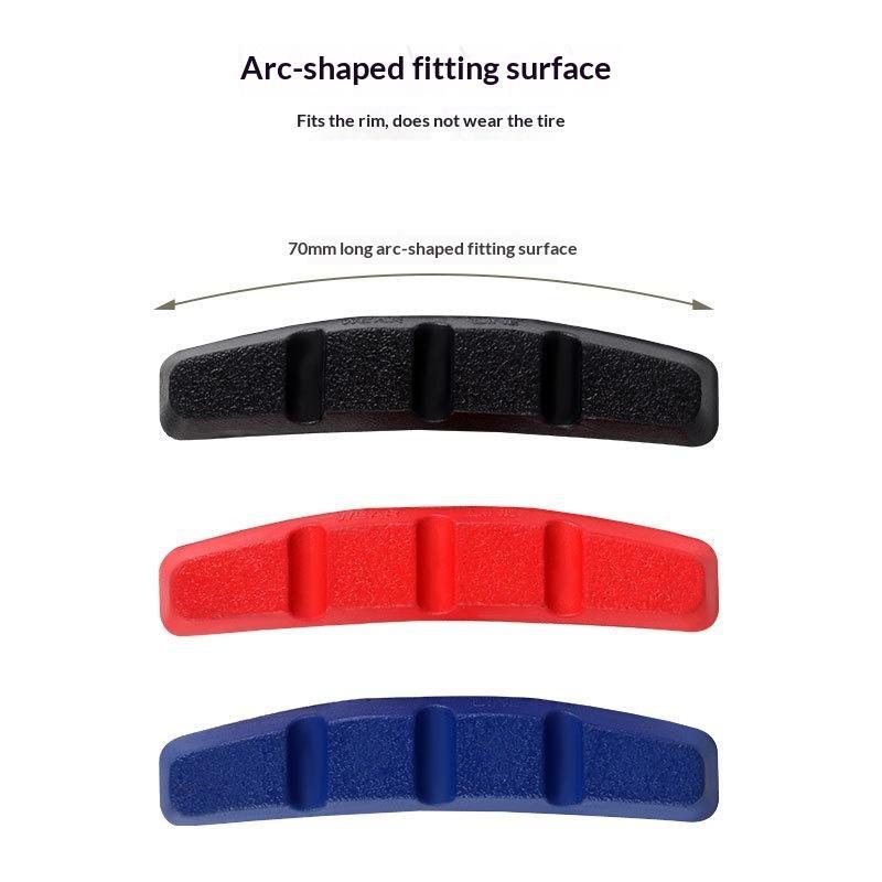 Mountain Bike V Brake Pads Temperature Resistant Stainless Steel Rubber 1 Pair Universal for All  Riding Scenarios