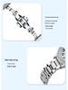 Swiss English-Chinese Women's Watch: Fashionable Butterfly Buckle, Luminous, Waterproof, Stainless Steel Band, Calendar Feature.